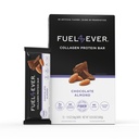 Fuel 4 Ever Collagen蛋白棒 | 14G蛋白,Gluten Free,乳制品自由,无 Stevia 或人工合成物添加,甜化与蜂蜜 | 巧克力杏仁 Flavor(12盒)