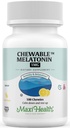 Maxi Health Chewable Melatonin, Kosher Lemon Flavor, Melatonin for 成人与儿童, 对成人与儿童的自然援助, Melatonin Chewables 替代 Melatonin Gummys Kids Dose, (100 计数)