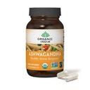 ORGANIC INDIA Ashwagandha Capsules - 有机Ashwagandha 补编 - Vegan Ashwagandha Root, Fluten-Free, Kosher, Non-GMO, 支持压力救济、能源和睡眠 60 Capsules