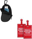 Neoprene Asthma Inhaler Holder Black和标签套内2包医疗用品