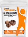 Bulk Assupports.com Glucomannan Powder - 来自Konjac 根提取粉,Glucomannan Suppers - Gluten Free, 2g per service, 100g (3.5 oz) (Pack of 1).