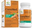 Terry自然 CuraMed 375mg - 脑和免疫健康支持的抗氧化剂补充剂 - 含有Curcumin & Turmeric基本油的饮食补充剂 - 草药肝脏支持 - 120软胶