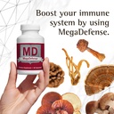 Waiora Mega Defense Mushmouse Capsules for Daily Wellness, 6 蘑菇增刊:Reishi, Turkey Tail, Cordyceps, Maitake, Agaricus & Shiitake, Non-GMO (2瓶/60瓶Veggie Cap serv) (中文(简体) ).