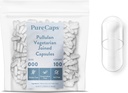 纯Caps USA - 空的蔬菜 Vegan Pullulan Pill Capules 尺寸 000 → 1000 加入 Pills| Clear → 非GMO认证 → SLS, Gluten, 防腐自由