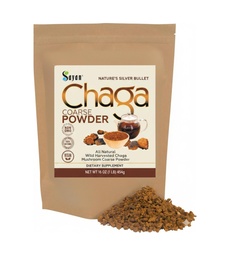 Sayan Siberian Prure Raw Coarse Chaga Powder 1lb / 454g – Premium 野生森林收获超级抗氧化剂茶 – 支持免疫系统和消化健康 – 聚焦,能源,清晰,健康 - 非GMO