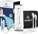 Sinus Relief的鼻腔灌溉系统 - 便携式Cordless Electric Neti Pot Nose clean - Sinus Flush Kit for 成人和孩子们,家用和旅行用4个Rinse模式,4个喷嘴,40个盐包