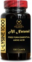 L-LYSINE 1000 mg 自由形态 氨基酸 必需 - 高强度 L-Lysine 对眼唇凝胶合成和免疫支持的补充,促进健康皮肤,毛发 - 1瓶100计数