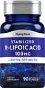 螺旋岩稳定R-液酸 100mg | 90 Capsules | 与生物锡优化器 | N-GMO, Gluten Free Supplement