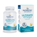 北欧自然公司 Ultimate Omega, Lemon Flavor - 120 Soft Gels - 1280 mg Omega-3 - 配有EPA & DHA的高性能鱼油补充剂 - 促进大脑和心脏健康 - 非GMO - 60 服务