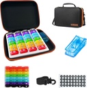 药丸组织者月刊 1 Time A Day, Pill Organization者月刊 1 Time A Day 与 32 Daily Competments&1 Pill Cutter&1Travel case&1UWELLER Straps&2PCS 31日粘贴. 舒适的手,无BPA。