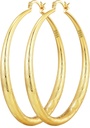 OOOPEL 925 Sterling Silver Hoop for Women Gold Hoop Earrings 假冒性钻石-胸膛设计 - 非塔里什大型 Hoop Earrings(30/40/50/60/70毫米)