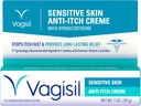 Vagisil Feminine Anti-Itch Cream for Women, Sydrocortisone的敏感皮肤配方,帮助缓解Yeast感染刺激,妇科医生测试,Soothes & Cools, 1oz (Pack of 1).
