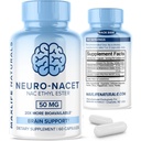 MaxLife Naturals NACET N-乙酰L-Cysteine – 60 Capsules, 20x More Biocopulate Glycine NAC 补充 N-乙酰Cysteine Ethyl Ester 与硒, 10x Glutathione 双环脑和肺支持