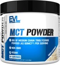 Evlution 营养 MCT 粉末 - Keto 补充剂 - MCT 石油粉末 - 10G 中链三甘油酸酯 - 脑和身体能量饮料 - 脂肪酸补充剂 - Vegan & 非GMO - 20 services - 不受欢迎