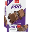 Power Crunch Pro 蛋白质 Wafer Bars, 高蛋白质小吃, 美味味, 三份巧克力, 2.0 Ounce (4 Counts)