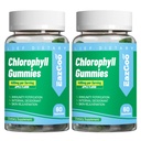 2 Pack Chlorophyll Gummys for body Odor Deodorant *,无糖可食用Chlorophyll for Immune 支助妇女 Vegan Non-GMO,120 Counter