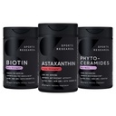 健康皮肤和头发支持- Vegan Biotin 10,000 mcg 配有椰油、三强Astaxanthin 12 mg 和 Phytoceramides 350 mg / Softgel → 非 GMO → Vegan → 无胶