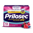 Prilosec OTC, Omeplazole 延后释放 20mg, 减酸剂, 治疗频繁的心脏灼伤24小时的救济, 全天候,全夜*, 心脏灼伤医学, 20mg, 野莓火焰, 42片