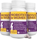 妇女抗生素 -- -- 3 Pack(180 Capsules) -- -- 女性的终极Flora Bloom抗生素补充剂 -- -- 健康阴道阴道食道抗生素 -- -- pH平衡公式,UTI、BV和GBS Relief