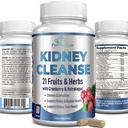 草皮肾上腺素与Cranberry提取剂, Astralagus - 21 水果和草药 - Detox & Cleanse Urinary Tract & Bladder Health, 肾支持, 60 Vegan Capsules