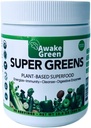 醒绿 - 超级绿 - 超级食品粉 - USDA有机非GMO Vegan 补充 - 用于消化和布洛丁救济 - 20+全食品(Spiruina,小麦草,大麦),Probiotics,Fiber和酶