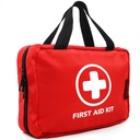 330 Piect First Aid Kit、任何紧急情况的防水性创伤急救箱、家庭理想、办公室、汽车、旅行、户外、露营、徒步、划船(红色)