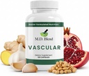 M.D. Vascular - 专家拟定的补编 - Vascular和总体健康目标 - 适当的流量,数字,平衡 - 强大的蒜类,金洁,L-Arginine,石榴 - 120 Capsules (第3包)