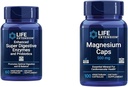 生命扩展 60 蔬菜卡普尔增强型超级消化酶 & Probiomes and 100 Magnesium Capsules for Heart, Bone,代谢支持