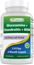 Best Naturals Glucosamine Chondroitin and MSM (非GMO) - 促进联合健康 - 180个计数