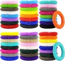 蚊子 Repellent Bracelets 50 Pack, 个人包装 蚊子 Repellent 乐队, 配有 60 Pcs 蚊子 Repellent 粘贴, DEET-免费蚊子 Wristbands 成人和孩子们室内补丁
