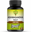 Ashwagandha牌匾,1000mg 100%自然 Ashwagandha & Withanolide – 压力救济 重塑心智和身体 改善男女的力量和能量 – 90牌匾,45天供应