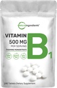 微成份 维生素 B1 500 mg 每服 240 片 维生素 B1 锡胺补充剂 必需 B 维生素 支持代谢和健康的神经系统 → 非GMO,容易吞咽