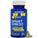 Natural STACKS Ginkgo Biloba 补充200mg Panax Ginseng & 200mg Bacopa Monnieri - 记忆和焦点的大脑补充 - 韩国Ginseng 脑健康支持 - 60 Ginkgo Biloba Capsules