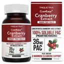 CranEaze : Cranberry Juice Expless Plus D-Mannose – 36 mg PAC, 100%可溶PAC - 支持尿道切除健康 - 女性最有效的Cranberry药丸,UTI Cranberry 补充 - 60 Capsules
