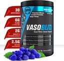 VASOBLITZ奖 双氮氧化物预选用NO3T Arginine Nitrate, L-Citrulline, Betaine Anhydrous, Calcium Laactate, Cafeine Free for Multicle Endurance(30 service) (蓝莓)