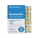VitaMedica Bromelain & Quercetin 补编 - 500 mg Bromelain 250 mg Quercetin - 2400 GDU 豁免、联合支助、炎症和肌肉复苏 - 20 Vegan Capsules - 5天供应