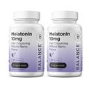 Balancebreens Melatonin 10mg 快速溶解,120块平板 - 休息夜的自然睡眠援助,无毒品支持放松和不安定