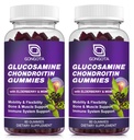 Glucosamine Chondroitin Gummys - 2-Pack,外加1500mg Glucosamine 配有MSM和长老莓,灵活性支持,最佳Cartilag & Immune 支持男女补充 - 120份