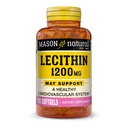 MASON NATURAL Lecithin 1200 mg - 健康心血管系统,促进肝脏和生殖健康,100软胶
