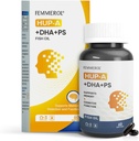 Phosphatidylserine 120mg Omega 3 DHA 60 含Huperzine A的老年人脑健康和认知支持补充剂 - 与DHA改进脑功能 Phosphatidylserine