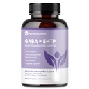纯5-HTP(5-Hydroxytryptophan) Plus GABA 补充 - 用于睡眠,Mood和应激管理 - 60 Veggie Caps