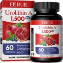 Urolithin A Supplement 1000 mg Plus Trans-Resveratrol, Anthocyanins, Green Tea,促进健康老龄化,支持手机和男女能源,60卡普尔