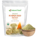 Z 天然食品 有机南瓜种子蛋白粉 - 营养素 - 强化纤维补充剂 Vegan 南瓜蛋白粉 毛皮直肠肌肉健康 - 平滑摇摆烘焙食谱的理想,5磅