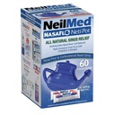 NeilMed NasaFlo 不可破 Neti Pot 带有 60 个预混合包
