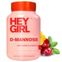 D Mannose Capsules - 快动作 UTI 补编 - 清洁和氟化不纯 - 天然D-Mannose Powder, Cranberry, Hibiscus & Dandelion - 女性的Cranberry替代品 60 Capsules