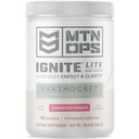 MTN OPS Ignite Lite Energy Drinking Powder Gluten Free Nitric Oxide 补充 Drink Mix, L Arginine, L Citrulline, Cafeine & Nootropic Sugar Free Drink Mix, 45 services, Strawberry Daiquiri Flavor by Eva Shockey