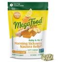 Megafood Baby & Me 产前疾病救济,姜汁,配有维生素B6,无9 食物过敏剂,蜂蜜柠檬姜汁Flavor,30 Chews