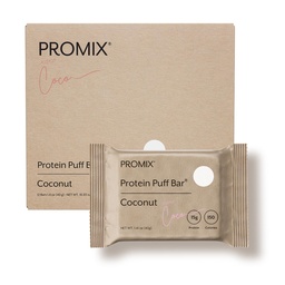 ProMix 营养蛋白蛋白棒 - Coconut - Marshmallow Crispy treat - Go Snack上的美味与健康 - 高蛋白质与低卡路里 - Free from Gluten, Soy, & Corn - 12 条