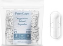 纯Caps USA - 空蔬菜 Vegan Pill Capsules 尺寸 00QQ500 加入 PillsQX 非GMO认证 QQ SLS, Gluten, 防腐自由