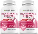 Myo & D-Chiro Inositol Plus 补充混合物、激素平衡、健康排卵和妇女、生育率和妊娠健康全面健康支助(2包)